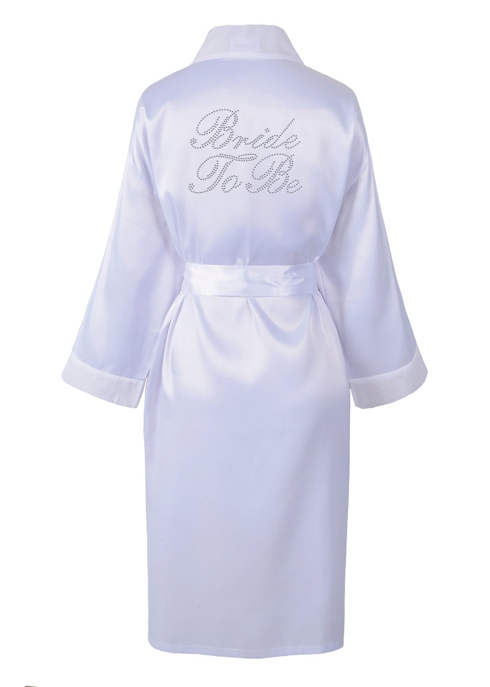Bride To Be Satin Dressing Gown / Bathrobe - varsanystore