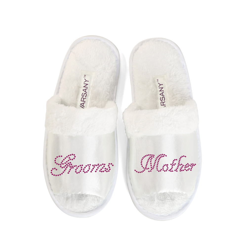 Grooms Mother Party Spa Open Toe Slippers - varsanystore