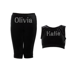 Personalised Girls Black Leggings - Varsany