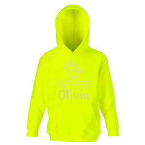 Personalised Girls Beam Diamante Hoodie - varsanystore