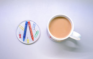 Teacher Coaster, Gift for Teachers from Students - Unique & Thoughtful Gift - Thank You Teacher Gifts - Round Coffee, Tea, Drink Coasters - Varsany