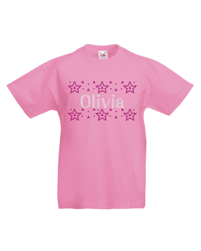 Personalised Girls Stars T-Shirt - varsanystore