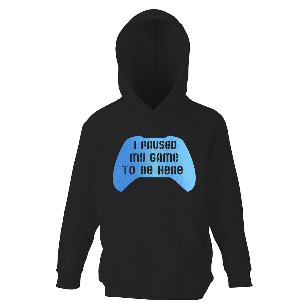 Personalised I Paused My Game To Be Here Boys Hoodie - varsanystore