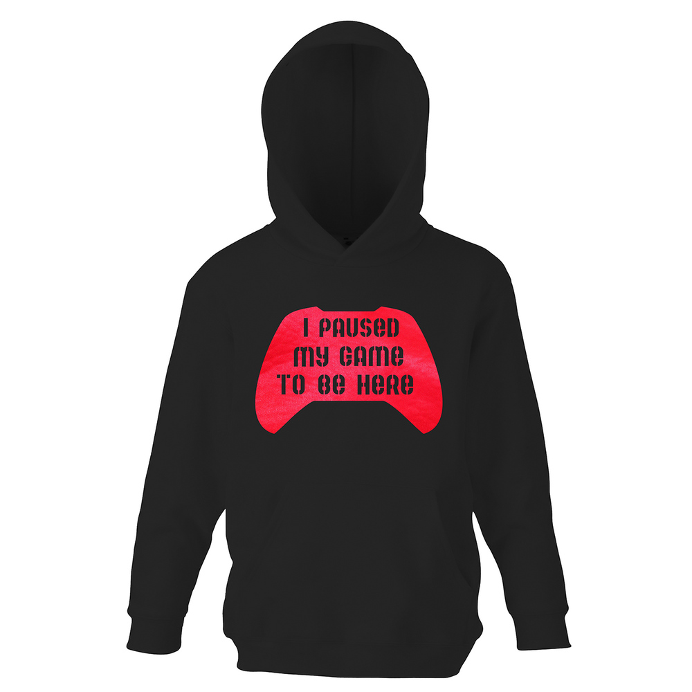 Personalised I Paused My Game To Be Here Boys Hoodie - varsanystore