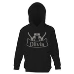 Personalised Girls Scroll Diamante Hoodie - varsanystore