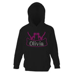 Personalised Girls Scroll Diamante Hoodie - varsanystore