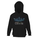 Personalised Girls Tiara Diamante Hoodie - varsanystore