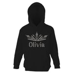 Personalised Girls Tiara Diamante Hoodie - varsanystore