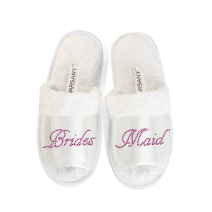 Bridesmaid Party Spa Open Toe Slippers - varsanystore