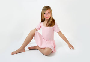 Personalised Girls Pink Ballet Leotard Skirt - varsanystore
