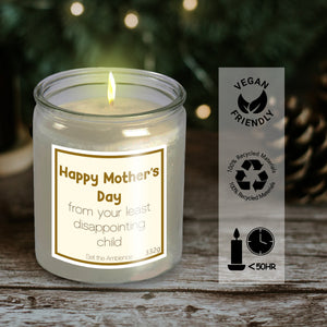 Luxury Hand Poured Vegan Candle, My Favourite Child Bought Me This, Candles Gift, Mothers Day, Novelty Present by Dhruv Creation - Varsany