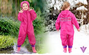 Personalised Girls Waterproof Rain Suit/Coat - varsanystore