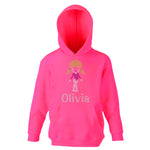 Personalised Girls Saluts Diamante Hoodie - varsanystore