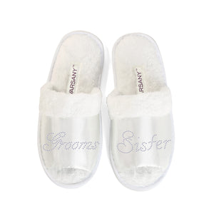 Grooms Sister Party Spa Open Toe Slippers - varsanystore