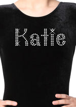 Personalised Girls Black Leotard - varsanystore