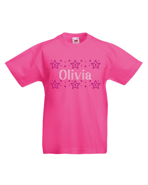 Personalised Girls Stars T-Shirt - varsanystore