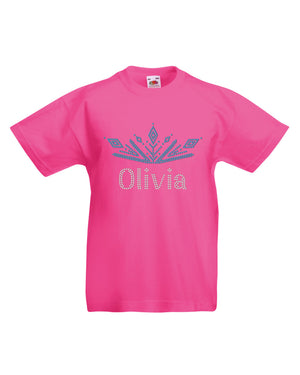 Personalised Girls Tiara T-Shirt - varsanystore