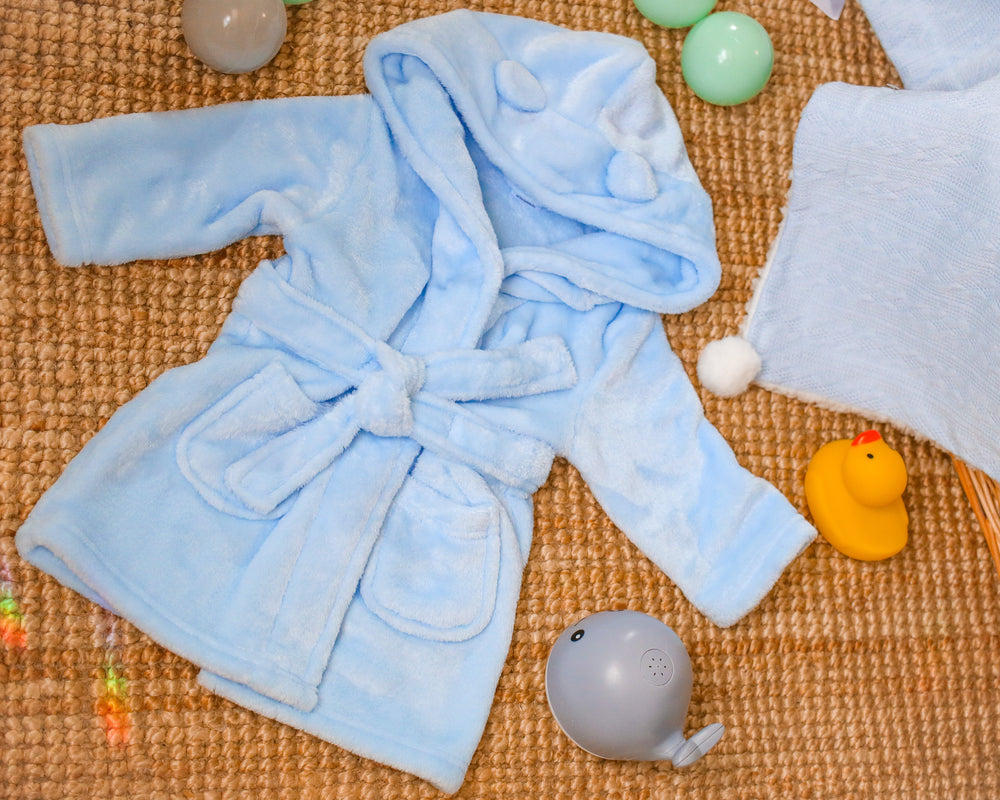 Personalised Baby Girls and Boys Hooded Bath Robe - Varsany