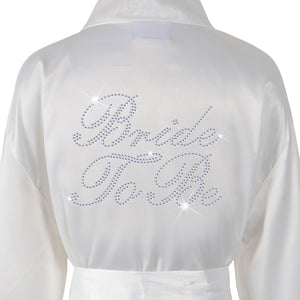 Bride To Be Satin Dressing Gown / Bathrobe - varsanystore