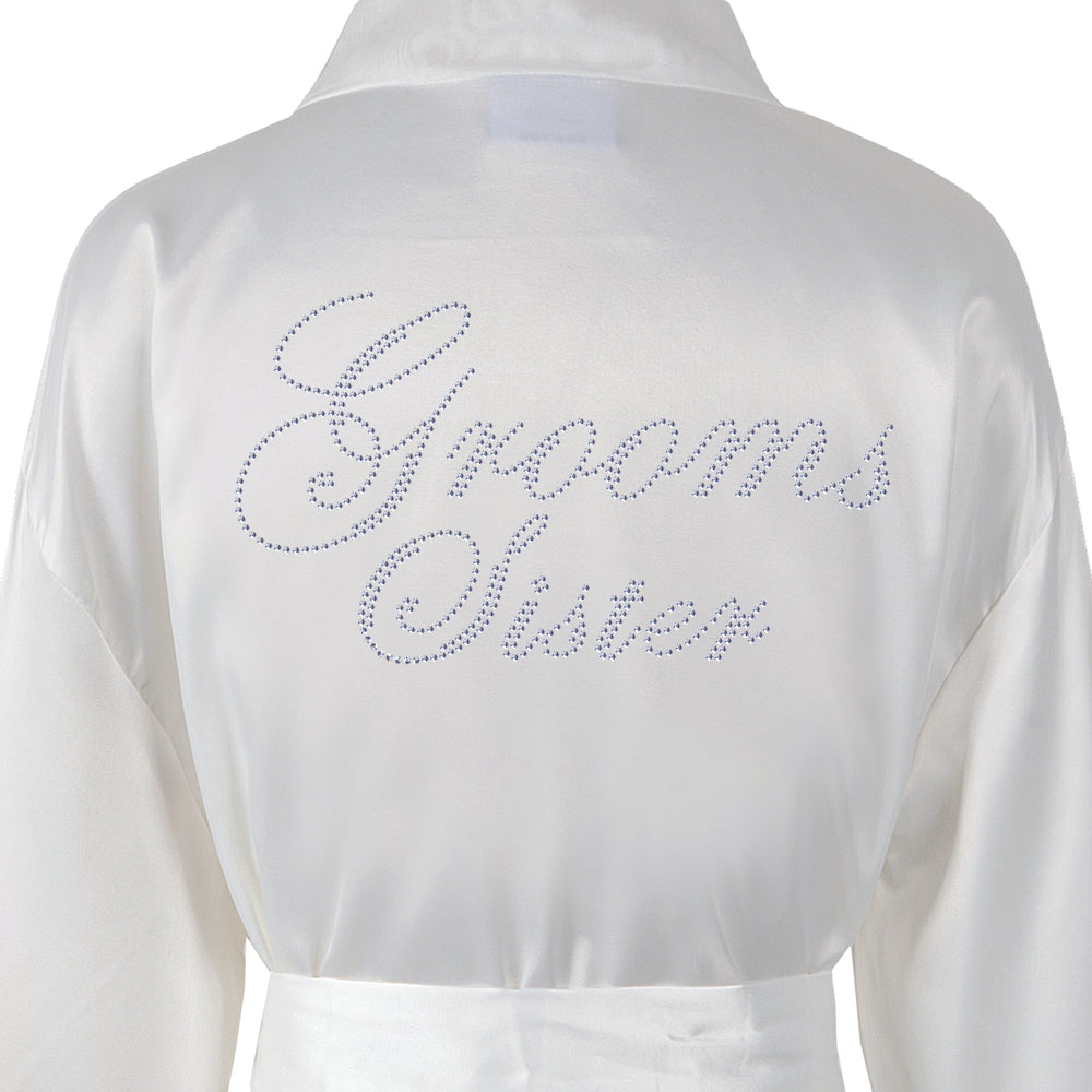 Grooms Sister Satin Dressing Gown / Bathrobe - varsanystore