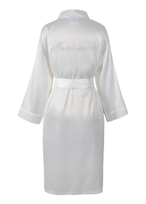 Bridesmaid Satin Dressing Gown / Bathrobe - varsanystore