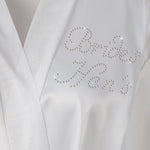 Brides Hen's Satin Dressing Gown / Bathrobe - varsanystore