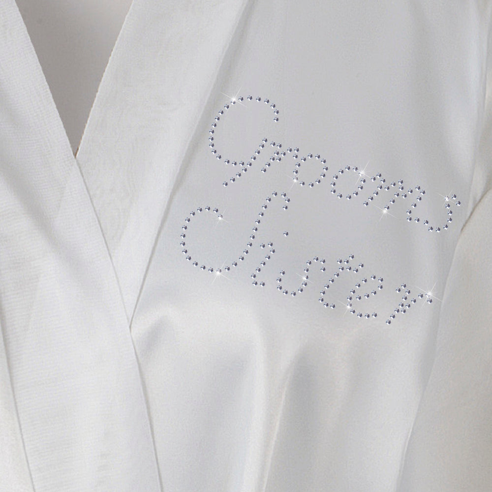 Grooms Sister Satin Dressing Gown / Bathrobe - varsanystore