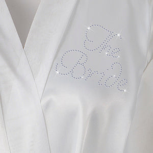 Here Comes Bride Satin Dressing Gown / Bathrobe - varsanystore