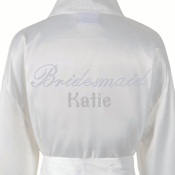 Varsany Robe De Chambre Satin Personnalisée Enfant - Kimono Spa Mariage Fête