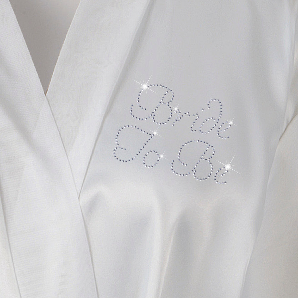 Bride To Be Satin Dressing Gown / Bathrobe - varsanystore