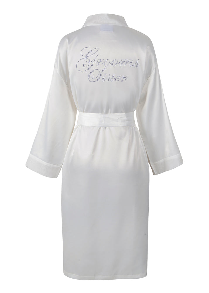 Grooms Sister Satin Dressing Gown / Bathrobe - varsanystore
