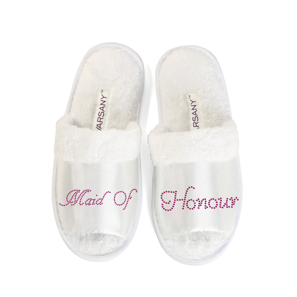 Maid of Honour Party Spa Open Toe Slippers - varsanystore