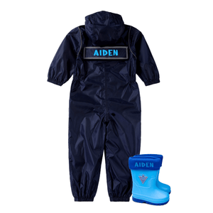 Personalised Girls Waterproof Rain Suit/Coat - Varsany