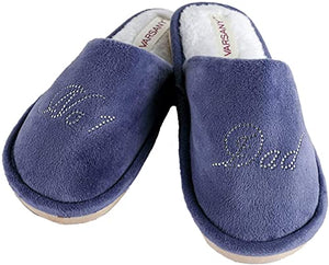 Navy Fathers Day House Slippers - Varsany