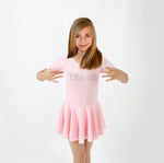 Personalised Girls Pink Ballet Leotard Skirt - varsanystore