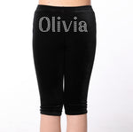 Personalised Girls Black Leggings - Varsany