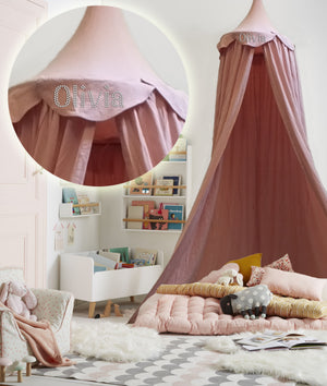 Personalised Girls Pink Bed Canopy Bedding - varsanystore