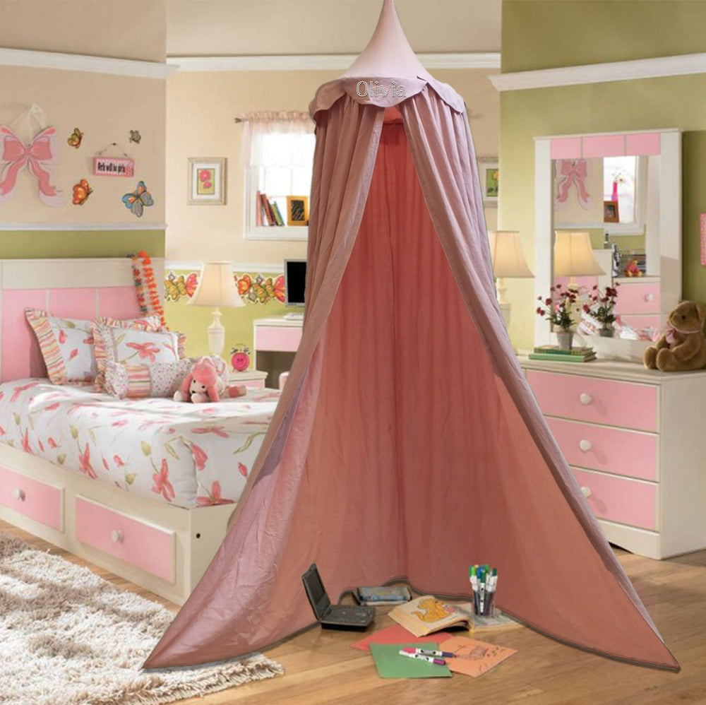 Pink canopy 2025 for girls bed