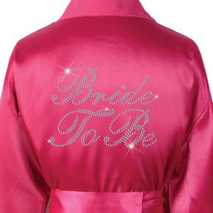 Bride To Be Satin Dressing Gown / Bathrobe - varsanystore