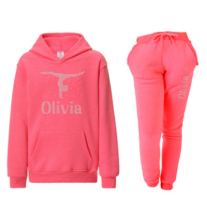 Personalised Girls Tracksuit Hoodie and Joggers Set - Varsany