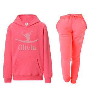 Personalised Girls Tracksuit Hoodie and Joggers Set - Varsany