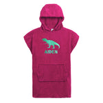 Personalised Dinosaur Kids Hooded Towel Poncho - Varsany