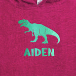 Personalised Dinosaur Kids Hooded Towel Poncho - Varsany