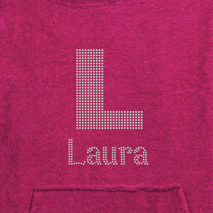 Personalised Girls Big Letter Hooded Towel - Varsany