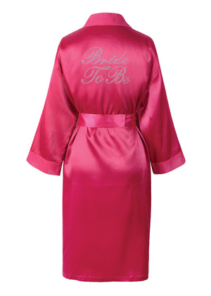 Bride To Be Satin Dressing Gown / Bathrobe - varsanystore
