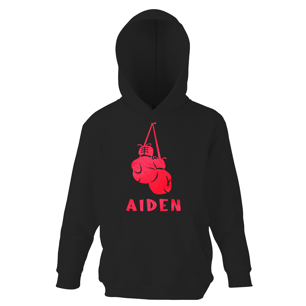 Personalised Boys Boxing Gloves Hoodie - varsanystore