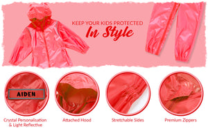 Personalised Girls Waterproof Rain Suit/Coat - Varsany