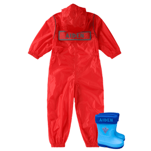 Personalised Girls Waterproof Rain Suit/Coat - Varsany
