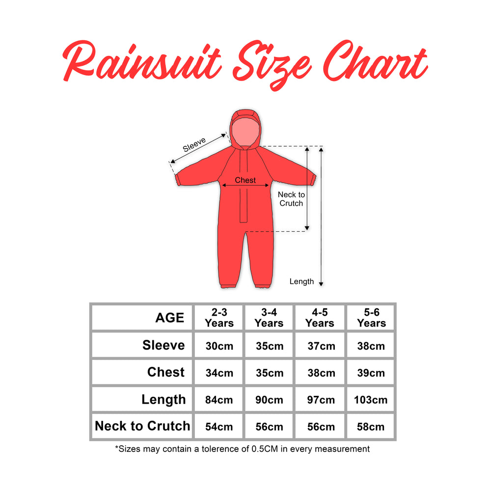 Personalised Girls Waterproof Rain Suit/Coat - Varsany
