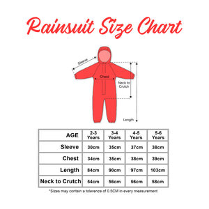 Personalised Girls Waterproof Rain Suit/Coat - Varsany